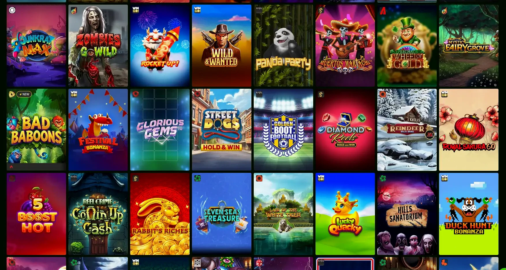 Kinbet Mobile Casino Spielübersicht auf Smartphone